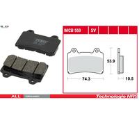TRW Kit de plaquettes de frein MCB559 Organic Allround – pour Yamaha XV (avant/arrière)