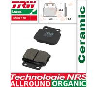 Jeu 2 Plaquettes frein Avant TRW MCB570 Organic Honda CB 450 N (PC14) 86->