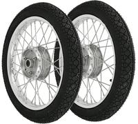 Jeu : 2 roues complètes en alliage de 1,5 x 16 po + rayons en acier inoxydable + pneu HEIDENAU K36/1