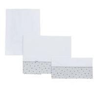 Jeu 3 Pcs.Parure De Couffin 80X120 Cm Stela Gris Gris G
