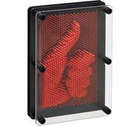 Jeu 3d Pin Art, Rétro, Planche à Clous Pour Enfants, 13 X 18 Cm, Impression 3d, Décoratif, Rouge - Relaxdays