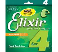 Cordes Elixir® en Acier plaqué Nickel avec revêtement NANOWEB® pour basse 4 cordes, Long Scale, Medium (.050-.105)