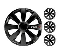 Jeu 4 Enjoliveurs RS-T Série Argo Enjoliveurs De Roue 13"/14"/15"/16" Noir Argen