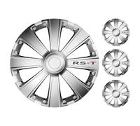 Jeu 4 Enjoliveurs RS-T Série Argo Enjoliveurs De Roue 13"/14"/15"/16" Noir Argen
