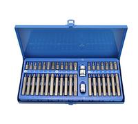 Jeu 40 Pièces Embouts Torx et Hexagonaux 1/2'' 3/8'' Acier Chrome Vanadium avec Coffret Métallique