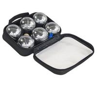 Jeu 6 Boules Petanque Chrome Loisirs (725g, Ø7,2cm) - Avec Cochonnet, Mesureur, Sacoche - Set Jeu Plein Air Adresse Et Carte