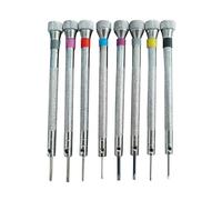Jeu 8 Tournevis Précision Réparation Montres Lunettes Horloger 0,6mm | Outil ideal opticien, reparation horlogerie, precision petits vis, instrument pro, maillage fin 1,6mm blades acier