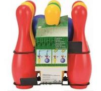 Jeu 9 quilles plastique 27 cm + 2 boules - Bowling enfant - Lestable avec sable ou eau - Jeu exterieur, plein