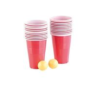 infactory Jeu à Boire Bière-Pong avec 2 balles et 24 gobelets