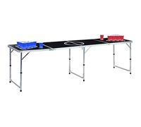 vidaXL Bierpongtafel met bekers en ballen inklapbaar 240 cm3056793 Multicolore G