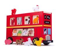 Jeu À Emboiter Autobus Des Animaux Rouge TU