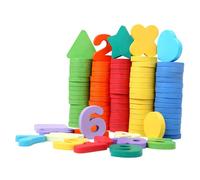 Jeu À Empiler Pour Enfants, Blocs De Construction Mathématiques, Montessori, Jouets En Bois, Reconnaissance Des Couleurs, Développement De L'Intelligence