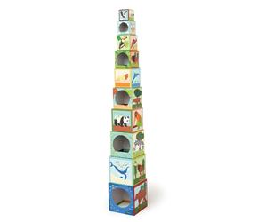 Jeu à empiler - Pyramide animaux du monde multicolor TU