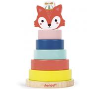 Janod – Jeu empilable en bois Renard Baby Forest – 7 pièces, jouet d'éveil dès 1 an