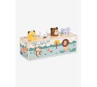 Small Foot Jeu de Pression en Bois « Safari » avec cris d'animaux, à partir de 1 an, 12757