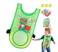 Jeu amusant de balle de peuple - Jeu de balle de baseball - Gilet de peuple - Jeu de balle de jeu de tir - Jouet portable pour - Avec gilet adhésif - Pour l'école, la cour, l'extérieur
