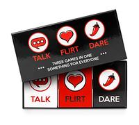 Jeu Amusant et Romantique pour Couples - Talk Flirt Dare - Date Night Box - Cartes de Conversation et d'action pour Les Couples pour renforcer Les Relations, Niveaux passionnants pour la Connexion et