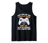 Jeu Amusant Every Now and Then I Leave My Room Gamer Débardeur