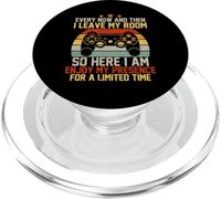 Jeu Amusant Every Now and Then I Leave My Room Gamer Game PopSockets PopGrip pour MagSafe