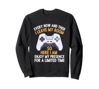 Jeu Amusant Every Now and Then I Leave My Room Gamer Sweatshirt