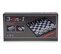 Generique – Jeu Aquamarine Games : Échecs, Dames et Backgammon magnétique (cp024) G