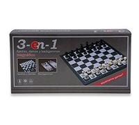 Jeu Aquamarine Games - Échecs, Dames et Backgammon, magnétique (cp024) G