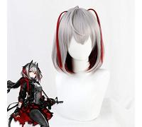 Jeu Arknights Cosplay perruques Myrtle, noir Corne ， crownslayer ， noir ， anime Costume jeu de rôle perruque + perruque casquette W