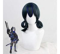 Jeu Arknights Glaucus Cosplay perruque vert bleu mixte fibre résistante à la chaleur cheveux Halloween fête jeu de rôle perruques + bonnet de perruque