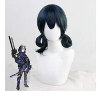 Jeu Arknights Glaucus Cosplay perruque vert bleu mixte fibre résistante à la chaleur cheveux Halloween fête jeu de rôle perruques + bonnet de perruque