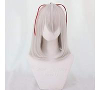 Jeu Arknights W perruque Cosplay Costume gris et rouge courte perruque de cheveux en Fiber résistante à la chaleur pour Halloween carnaval B