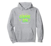 Jeu au départ Retro Pixel Gamer Sweat à Capuche, Unisexe pour Adultes, Gris Chiné, XL