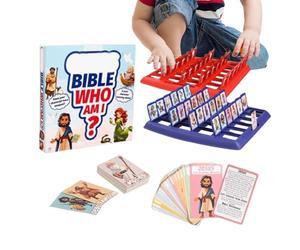 Jeu Biblique Who I Am - Tableau De Devinettes De Personnages Religieux, Jouet De Table Interactif Éducatif, Démarreur De Conversation Réfléchi | Option De Divertissement De Groupe Agréable Inspirée De