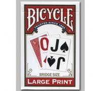 jeu Bicycle LARGE PRINT rouge