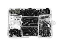 Jeu boulons accessoires moto Un Ensemble M6 M5 Boulons Carénage Moto Kit Fixations Carrosserie Vis Écrous Pour R1100GS R1100RS R1100RT R1100S(Noir)