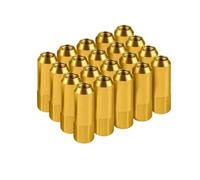 Jeu Boulons Roue Lot de 20 écrous de roue de course 60 mm M14 x 1,5 mm, boulons de roue anodisés