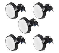 Jeu Bouton-Poussoir 60mm Ronde 12V LED Interrupteur à Bouton-Poussoir Éclairé avec Micro Interrupteur pour Arcade Jeux Vidéo Blanc 5 pcs