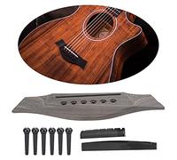 Jeu Broches D'écrou Pont Guitare, Accessoires pour Guitare Chevalet pour Guitare Acoustique 2Pcs Écrou Selle Guitare 6Pcs Broches pont Guitare pour Instruments à Cordes à 6 Cordes (#1)