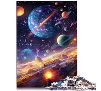 Jeu Cadeau Puzzle Univers coloré Puzzle 1000 pièces Jeux éducatifs Puzzle en Bois pour est idéal comme Cadeau pour Toute la Famille （50x75 cm）
