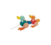 Janod – Jouet à tirer – La Famille de Canard à Promener 4508211 en bois multicolore