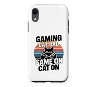 Jeu Chat Dad Game on Cat on Cat on Retro Video Gamer Coque pour iPhone XR