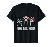 Jeu Chat Drôle Pierre Feuille Ciseaux Cadeau Humour Félin T-Shirt