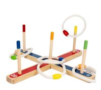 Jeu cible en bois - base de planche durable, cercles de lancer brillant, activité de notation traditionnelle | Jouet en améliorateur de précision de précision, équipement de formation de loisirs porta