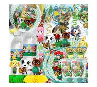 Jeu classique Animal Crossing: nouveaux Horizons, fournitures de fête d'anniversaire jetables, autocollant Graffiti de dessin animé mignon, toile de fond photographique Sticker 30pcs