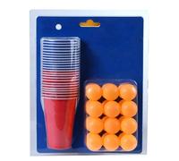 Jeu Classique Bière Pong Bar, Jouet D'Interaction Pour Hommes Et Femmes, Avec 24 Tasses Réutilisables Et 24 Balles De Ping-Pong Pour Bars De Bureau