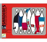 Djeco Jeu de cartes Sardines – Mémoire multicolore – TU