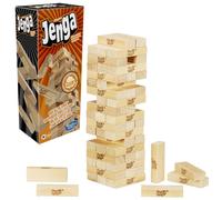 Jeu classique Jenga de Hasbro Gaming avec blocs en bois véritable Jeu de tour à empiler pour 1 ou plusieurs joueurs