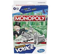 Hasbro Jeu de société Monopoly - Jeu de voyage portable, 2-4 joueurs, dès 8 ans, Version française