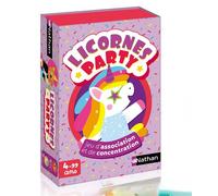 Nathan - Licornes Party , Jeu de Cartes Pour Enfant dès 4 ans , Jeu d'Association et Mémoire , thème Licornes , Règles Simples , Famille et Enfants , 2 joueurs, Violet