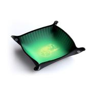 Piste à dés Pliable Souple Vert Emeraude pour Jeu de société, jdr, yams, 421 Jouez où Vous Voulez grâce à Son revêtement néoprène et Ses Bords clipsés en Quelques Secondes