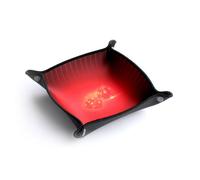 Piste à dés Pliable Souple Rouge Rubis pour Jeu de société, jdr, yams, 421 Jouez où Vous Voulez grâce à Son revêtement néoprène et Ses Bords clipsés en Quelques Secondes